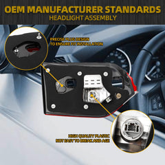 Right Passenger Side Inner Tail light Compatible With 2018-2024 Honda Odyssey Rear Lamp TailLamp Replace# 34150-THR-A01 HO2803117