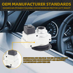 GM0817558 Door Mirror Power Folding Motor Compatible with 2007-2013 Cadillac Escalade Chevrolet, Silverado Suburban Tahoe GMC Sierra Yukon Replace# 20756774, 20756891, 20843104
