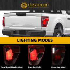 Right Passenger Side Halogen Tail Light Assembly W/Blind Spot (Module Not Included) Compatible with 2024 2025 Ford F150 XL XLT STX Replace RL3Z-13404-B RL34-13B504-BB