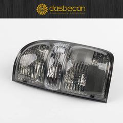 Right Passenger Side Tail Light Assembly Smoked Housing Compatible with Toyota Tacoma 2001-2004 Replaces 8155004060 TO2801139 Include Light Bulbs