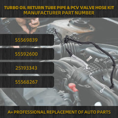 Turbo Oil Return Tube Pipe Compatible with 2011-2019 Chevy Cruze Sonic Trax Buick Encore 1.4L Engine Turbocharger Replace 55569839, 55592600, 25198546, 25193343, 55568267