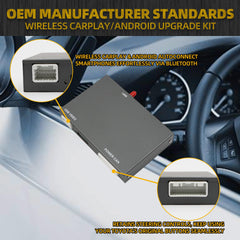 Wireless Carplay Android Auto Adapter Retrofit Kit Decoder Compatible with Toyota Entune2.0 Touch2 2014-2019 Fit for Tundra Highlander RAV4 Tacoma Camry Corolla Avalon Prius CH-R Sienna