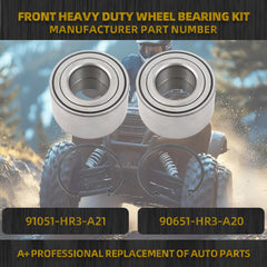 Front Heavy Duty Wheel Bearing Kit Compatible with Honda Rancher 420 Rubicon 500 520 Foreman 500 520 2014-2024 Foreman 500 520 2014-2024 Replace 91051-HR3-A21 90651-HR3-A20