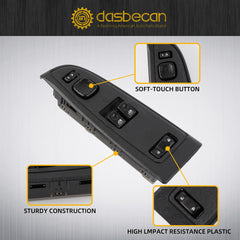 15883322 Driver Side Power Window Switch with Folding Mirror Compatible with 2003-2007 Chevrolet Siverado GMC Sierra Vehicle Models Replace# 920-024