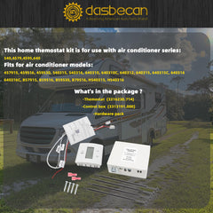 Versatile RV Thermostat Kit Compatible with Dometic AC Models, 12V DC Wall-Mounted, Dual Heating/Cooling Control, LCD Display & Complete Installation Accessories Included (White Thermostat) Visit the Dasbecan Store