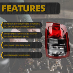 Tail Light Assembly Halogen Compatible With Dodge Ram 2500 3500 2019-2023 Rear Lamp Right Passenger Side 68409002AD (Black Cover)