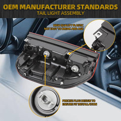 Tail Light Assembly LED Compatible with 2017-2023 Honda Ridgeline Rear Lamp Right Passenger Side 33500T6ZA03