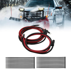 Truck & Plow Side Snowplow Power Ground Cables Kit Compatible with BOSS Plows Replaces# HYD01684 HYD01690