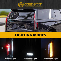 Right Passenger Side LED Tail Light Compatible With 2021-2024 Cadillac Escalade ESV Replace 84853178 84989488 Rear Tail Lamp Taillight Replacement