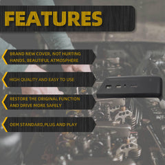 Left Driver Side Seat Switch Cover Bezel Trim Panel Housing Compatible with 2007-2014 Ford Expedition Replaces 7L1Z-14A707-CC 7L1Z14A707CC (Black)