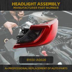 Right Passenger Side LED Outer Tail Light Assembly Compatible With 2025-2026 Toyota Camry XLE XSE Rear Tail Lamp Replacement Replace 81550-AQ020