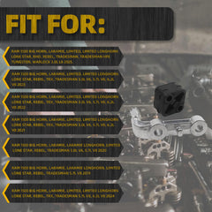 Rear Left Driver Side Exhaust Bracket Muffler Support Rubber Isolator Hanger Set Compatible With Ram 1500 2019-2025 Replace# 68275662AB 68275662AA 68519121AA