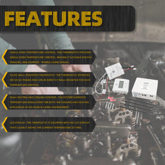 Versatile RV Thermostat Kit Compatible with Dometic AC Models, 12V DC Wall-Mounted, Dual Heating/Cooling Control, LCD Display & Complete Installation Accessories Included (White Thermostat) Visit the Dasbecan Store