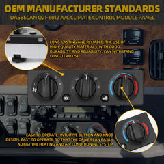 Q21-6012 Trucks HVAC Heater Climate Control Module Panel A/C Air Conditioning Control Switch Compatible with 2008-2015 Peterbilt 384 Cab Air Conditioning Controller Switch Replace# Q216012