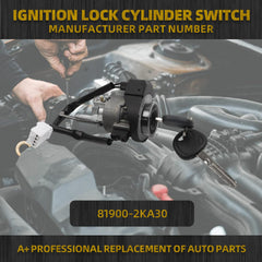 Ignition Lock Cylinder Switch with 2 Keys Compatible with Kia Soul Hatchback 2010-2013 1.6L 2.0L L4 Gas Replaces 81900-2KA30