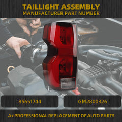 LED Tail Light Assembly Compatible with 2023-2025 Chevy/Chevrolet Colorado ZR2 Z71 Taillight Rear Lamp Left Driver Side Bulb Included Replace#GM2800326 85651744