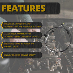 Automatic Transmission Gear Shift Cable Compatible with Ford Econoline E150 E250 E350 with E40D/4R100 1997-2004 Replaces YC2Z-7E395-AC