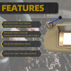 Right Passenger Side Sun Visor Compatible with Honda CRV CR-V 2017-2022 Replace# 83230-TLY-H11ZB 83280-TLA-A62 | Makeup Mirror | Vanity Light | Beige