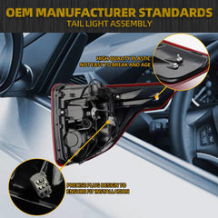 Left Driver Side Tail light Compatible With 2020-2024 Ford Explorer Halogen+LED Rear Light Replace# LB5Z13405F FO2800275