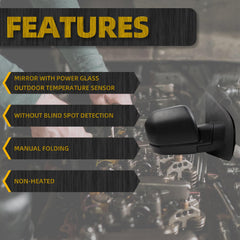 Side Mirror Assemble Compatible with Ford F150 2015 2016 2017 2018 Right Side JL34-17682-BG FL3Z-17682-BB 5 Pins