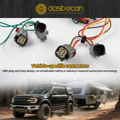 56462 Trailer Wiring Harness Compatible with 2021-2025 Ford Bronco Sport 4-Pin Connector Towing Wiring Kit