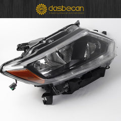 Halogen Headlight Compatible With Nissan Rogue 2014-2016 Right Passenger Side Headlights Assembly With LED DRL Strip Replaces# 260104BA0A 260104BA2A NI2502226 NI2503226(W/O bulbs)