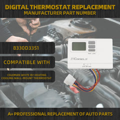 Rv Digital Cooling and Heating Thermostat Compatible with Coleman 8330D3351 Digital Heat/Cool Wall-Mount White Thermostat Replace# 8330D3351