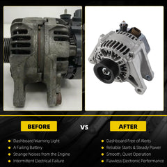 13878N 13878 Alternator Compatible with 2003-2008 Toyota Corolla Pontiac Vibe Matrix 1.8L 2000-2005 Celica MR2 Spyder L4 Replaces#22984 27060-0D110 102211-1900 102211-1920 102211-2610