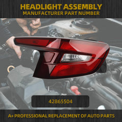 Left Driver Side LED Tail Light Compatible With 2024 2025 Taillight Rear Lamp Replace 42865504