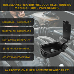 68148794AH Fuel Door Filler Housing Compatible with Jeep Grand Cherokee 2014-2021 WK 2022 Fuel Tank Cover Inner Seat Replaces# 68148794AM 68148794AC