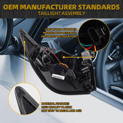 Right Passenger Side Tail Light Assembly Rear Lamp Compatible with 2013-2017 Chevrolet Traverse Replace 84266020 GM2805112 23301757