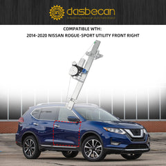 Front Passenger Side Power Window Regulator with Motor Assembly Comptible with Nissan Rogue 2014-2020 Sport Utility Replace #748-016(2Pins)