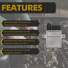 Diesel Glow Plug Controller Compatible with Isuzu FTR FVR 2007-2011 FXR 2004-2011 NPR 2007-2009 NPR-HD NQR NRR 2008-2010 Replaces 8980185120 580-0124 RY1952 8980185121 98018512