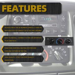 55055459AF A/C Climate Control Module Panel Compatible with 1998-2003 Dodge Ram Van Replace# 55055459AA 55055459AB