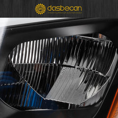 Full LED Headlight Compatible With Freightliner Cascadia Trucks 2018-2022 w/Bulbs Black Housing Left Driver Side Headlamp Assembly Replaces#A6601405002