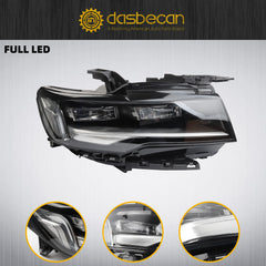 Front LED Headlight Full Headlamp Assembly Compatible with 2021-2024 Cadillac Escalade Right Passenger Side OEM Replace for 84950143 GM2502527