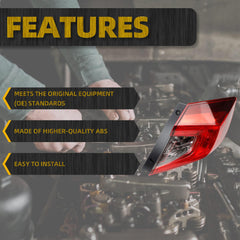 Outer Taillight Right Side Tail Lamp Compatible with Honda Civic Sedan 2016 2017 2018 2019 2020 Replace HO2805110 33500-TBA-A01 Brake Taillight