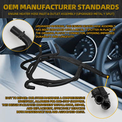 626-802 Engine Heater Hose Inlet & Outlet Assembly Compatible with Ford F-150 2015 2016 2017