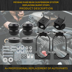 FR1504E Pair Rear Suspension System Replacing Bump Stops Compatible With 2015-2021 Ford F-150 2WD And 4WD Pickup Trucks