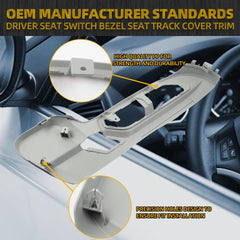 Gray Driver Seat Side Track Cover Compatible with 2009-2017 GMC Acadia Chevrolet Traverse Buick Enclave Replace# 25941791
