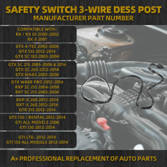 278002325 New 3 Wire Dess Post Safety Switch Compatible with SeaDoo Dess Post Series Model GS GSI GTI GSX GTX XP SP SPX RX RXP RXT Wake Replace 27800277 278001734 278001589 278000955 