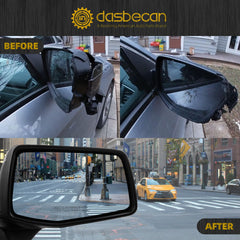 Right Passenger Side Mirror Compatible with 2019-2024 Chevy Silverado 1500 Temperature Sensor/Power Glass/Manual Folding Glossy Black Rear View Mirror Replace#GM1321582 84823216