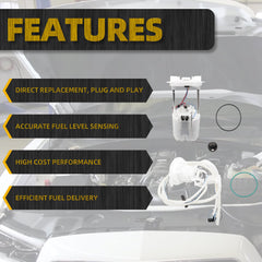 E7264A E7192M Electric Fuel Pump Assembly w/Sending Unit Compatible with 2005-2014 Chrysler 300 Dodge Charger Challenger Magnum Replaces# 5136023 5136022
