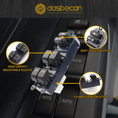 84820-0R040 White LED Master Power Window Switch Compatible with Toyota Tundra 2007-2021 Left Driver Side Power Window Switch Replace 848200R040