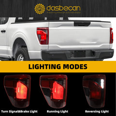 Left Driver Side Halogen Tail Light Assembly W/Blind Spot (Module Not Included) Compatible with 2024 2025 Ford F150 XL XLT STX Replace RL3Z-13405-C RL34-13B505-BD