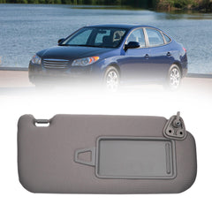 Gray Right Passenger Side Sun Visor with Vanity Mirror Compatible with Hyundai Elantra 2007 2008 2009 2010 Replace# 852012H0208M 85201-2H110-8M 85202-2H110-8M 85201-2H110-4W 85202-2H110-4W