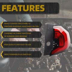 Right Passenger Side Tail Light Assembly Rear Lamp Compatible with 2018-2021 GMC Terrain