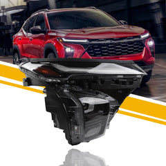 Right Passenger Side Headlight Assembly with LED DRL Projector Compatible With 2024 2025 Replace 42865175 Headlamp Replacement Black