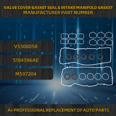 VS50805R Valve Cover Gasket Set Compatible with Dodge 2011-2020 Avenger Challenger Durango Caravan Journey Ram ProMaster 1500 2500 3500
