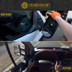Dasbecan Side Mirror Compatible with 2008-2017 GMC Savana Chevy Express Power Heated/Electric Adjusted Glass/Intergrated Turn Light/Manual Folding, Black Texture (8pins)